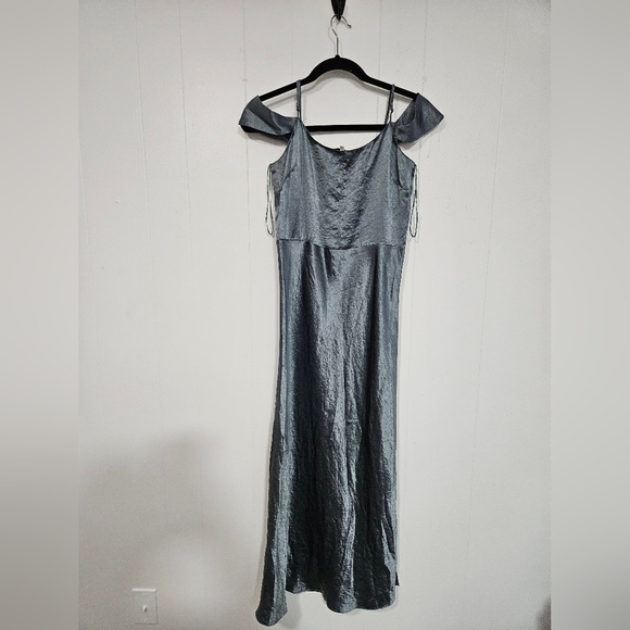 Vince. Shoulder Strap Slip Dress in Azure - Picture 2 of 6